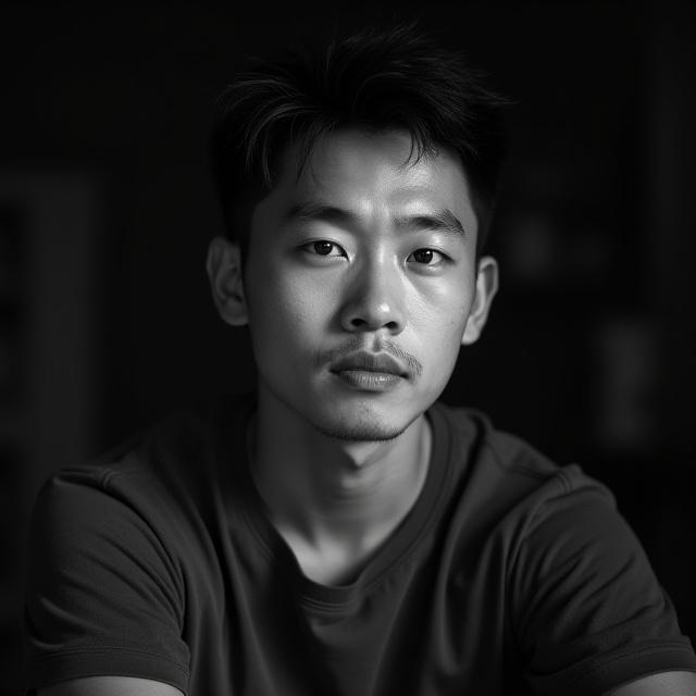 若手職人山本太一のモノクロポートレート